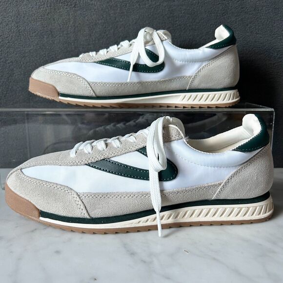 Tretorn Rawlins Sneakers Low Top Retro White/Forest Green - Women's Size 8.5 NEW - Picture 2 of 8